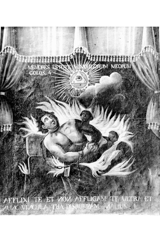 anime del purgatorio (dipinto, elemento d'insieme) - ambito Italia meridionale (sec. XIX)