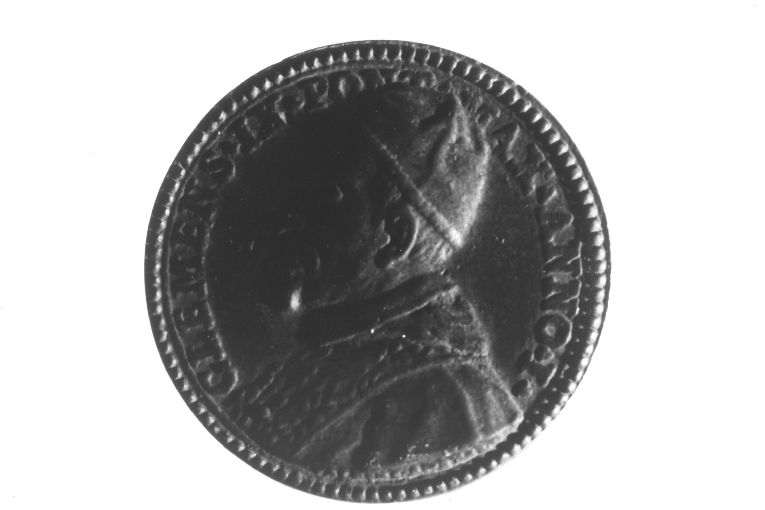 Ritratto di Clemente IX papa/ Pellicano mistico (medaglia) - bottega romana (sec. XVII)