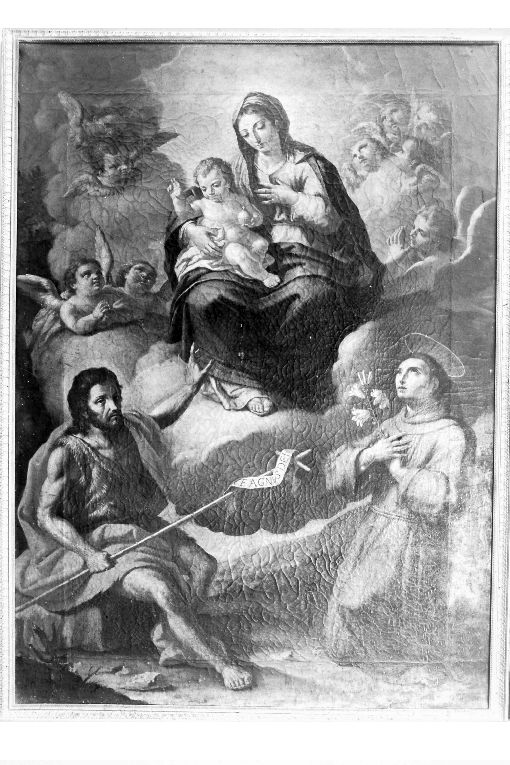Madonna con Bambino tra Sant'Antonio e San Giovanni Battista (dipinto) di Fato Vincenzo (sec. XVIII)