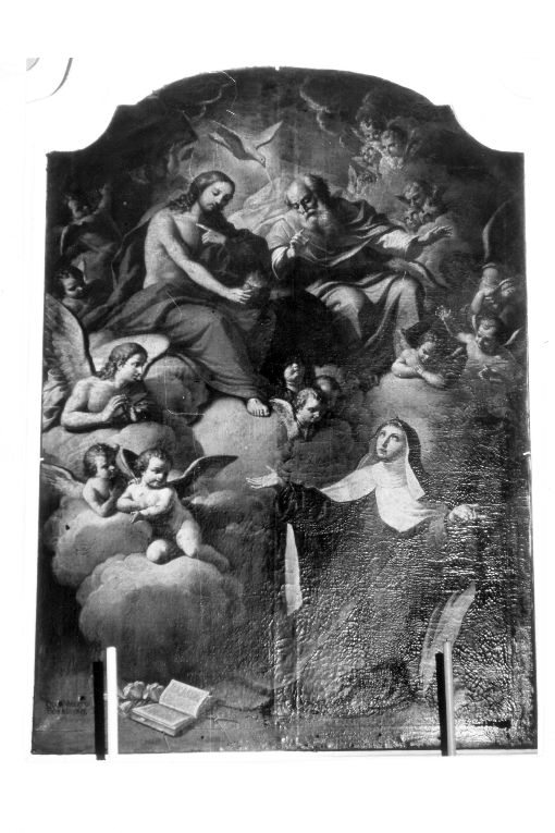 Santa Teresa presenta le regole alla Trinità (dipinto) di Fato Vincenzo (sec. XVIII)