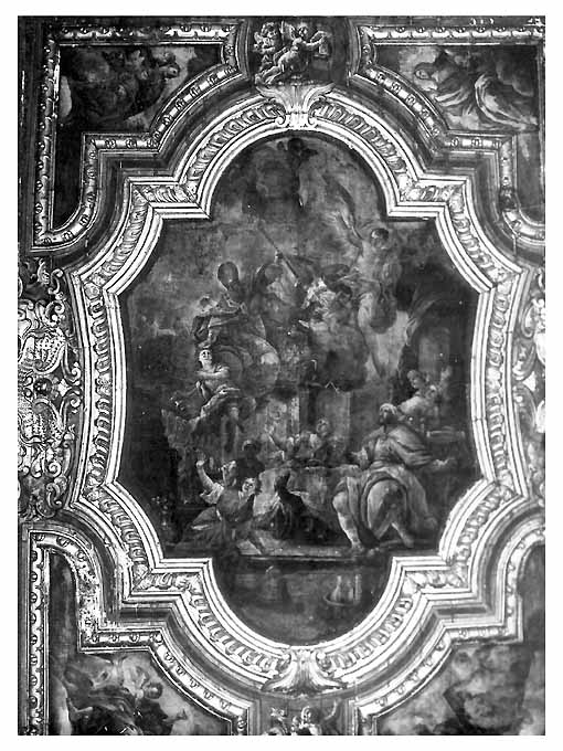 San Nicola libera Diodato/ Carità/ Religione (dipinto) di Porta Giuseppe (sec. XVIII)