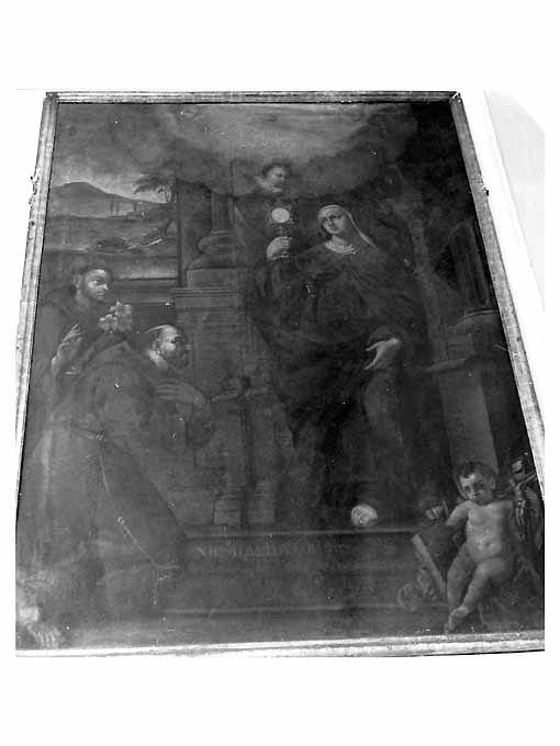 San Francesco/ Sant'Antonio da Padova/ Santa Chiara (dipinto) di Galeone Vito Nicola (sec. XIX)