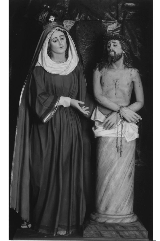 Cristo alla colonna e Madonna Addolorata (gruppo scultoreo) - manifattura Italia meridionale (primo quarto sec. XX)