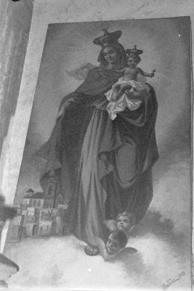 Madonna di Pozzo Guaceto, Madonna con Bambino (dipinto) di Montrone Giuseppe (sec. XX)
