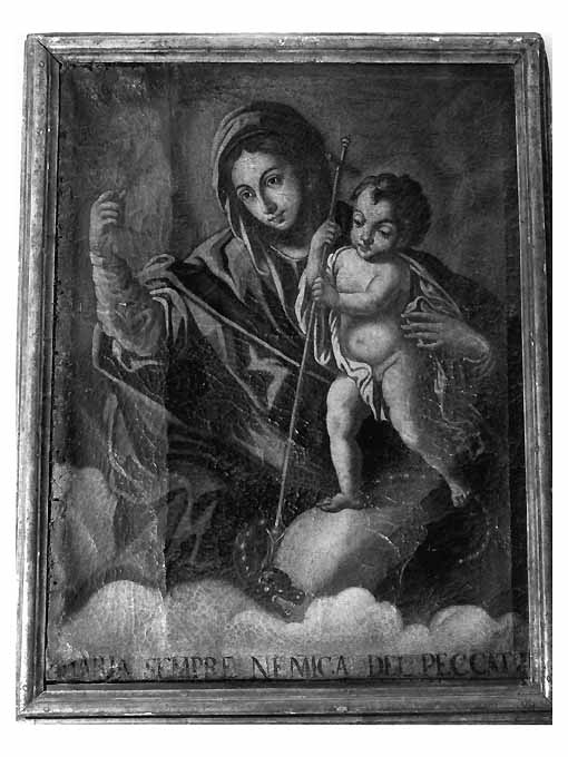 Madonna della Libera, Madonna con Bambino (dipinto) di De Mauro Pietro (attribuito) (seconda metà sec. XVIII)