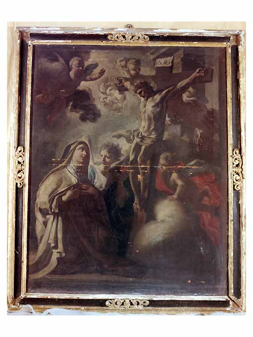 Apparizione del Crocifisso a santa Teresa d'Avila (dipinto) di Olivieri Leonardo (bottega) (prima metà sec. XVIII)