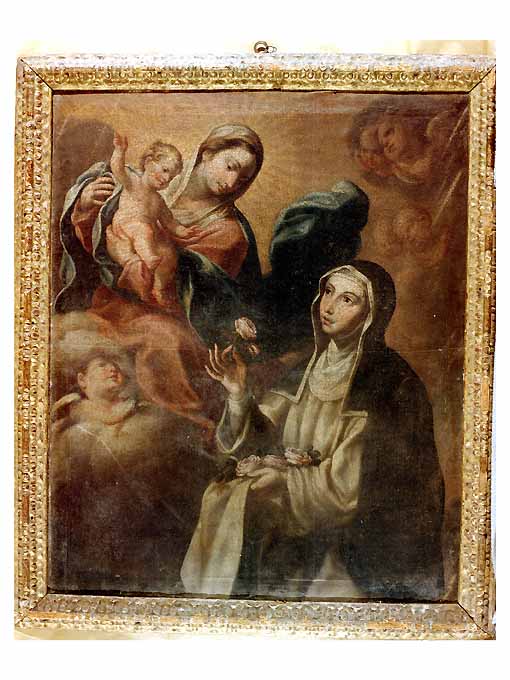 Apparizione della Madonna con il Bambino a santa Rita da Cascia (dipinto) di De Mauro Pietro (seconda metà sec. XVIII)