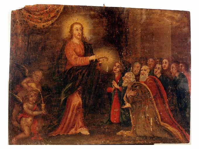 comunione degli apostoli (dipinto) - ambito Italia meridionale (seconda metà sec. XVIII)