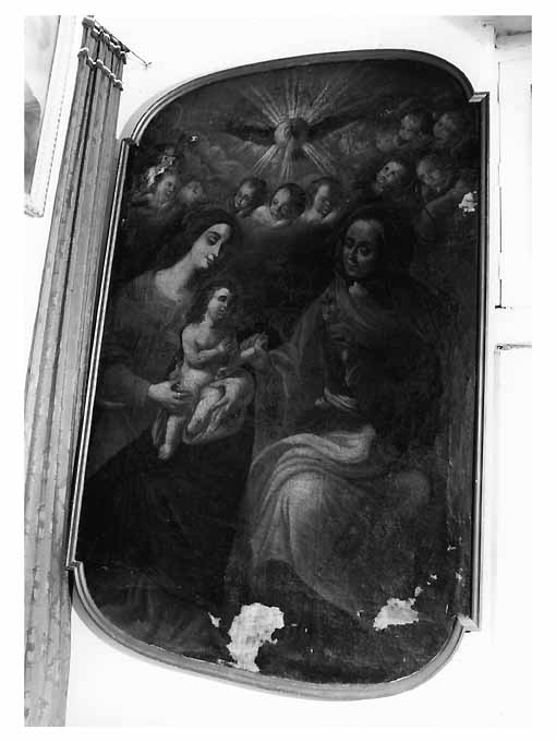 Madonna con Bambino, sant'Anna e la Trinità (dipinto) - ambito pugliese (prima metà sec. XVIII)