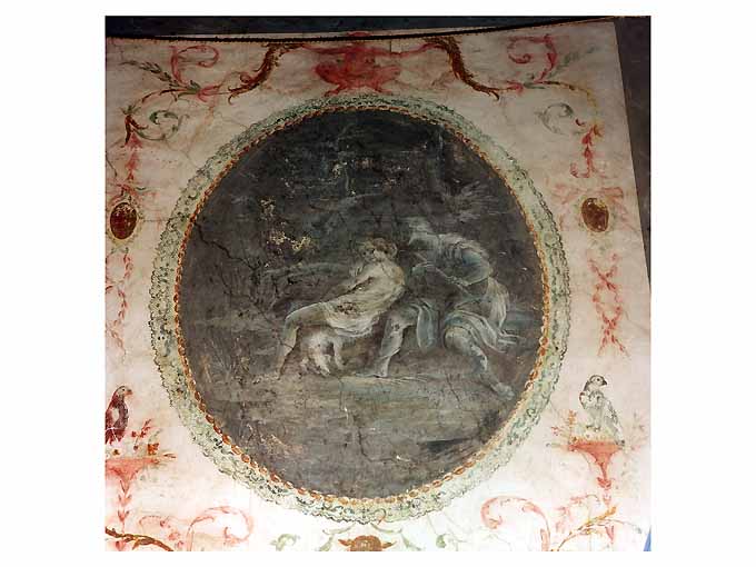 Scene campestre con pastore e fanciulla (dipinto) - ambito Italia meridionale (primo quarto sec. XIX)