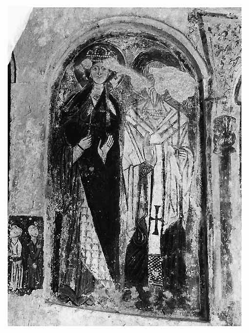 Sant'Elena e santo vescovo (san Nicola) (dipinto) - ambito pugliese (secc. XII/ XIII)