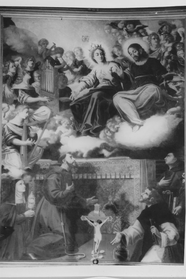 visione di San Francesco d'Assisi alla Porziuncola (dipinto) - ambito Italia meridionale (fine sec. XVII)