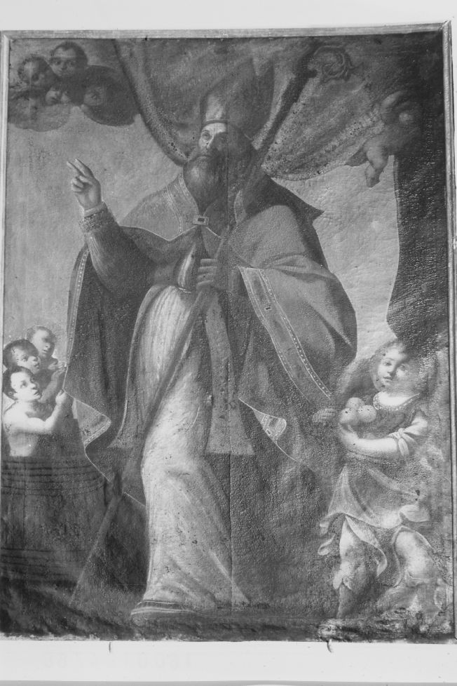 San Nicola di Bari (dipinto, opera isolata) - ambito salentino (secc. XVII/ XVIII)