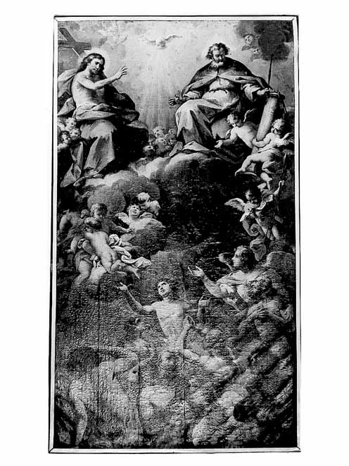 anime del purgatorio invocano il Santissimo Sacramento (dipinto) di Riccio Liborio (metà sec. XVIII)