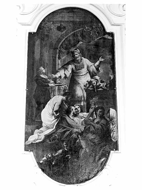 sacrificio pagano (dipinto) di Riccio Liborio (sec. XVIII)