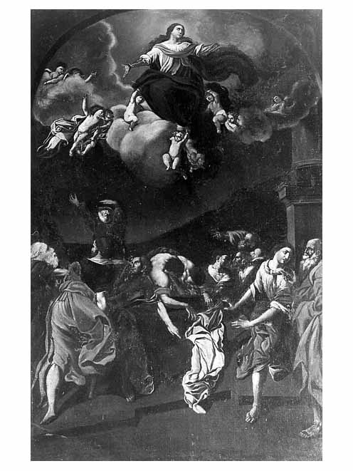 assunzione della Madonna (dipinto) di Riccio Liborio (bottega) (sec. XVIII)