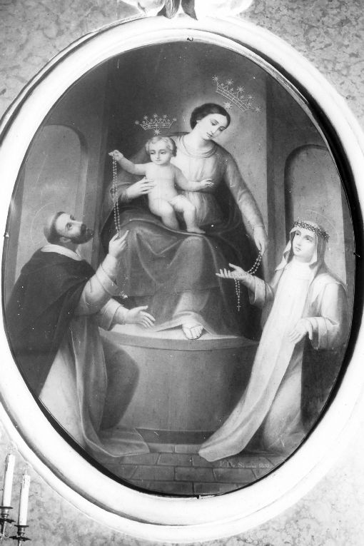 Madonna del Rosario (dipinto) di De Simone P (sec. XIX)
