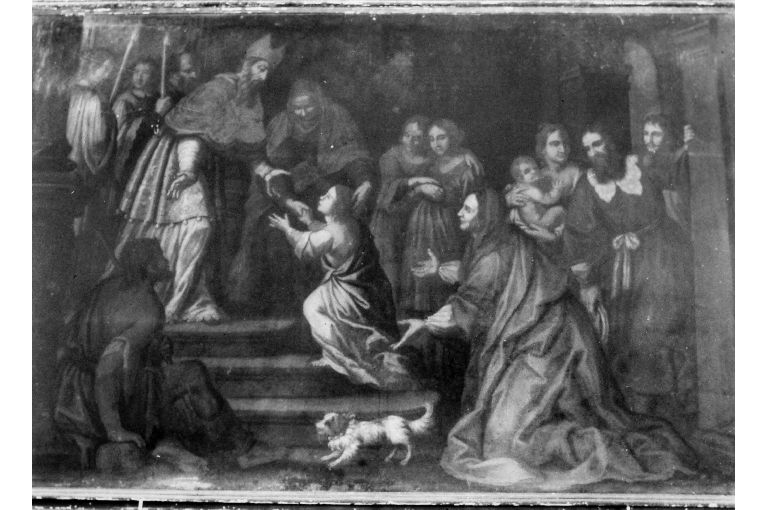 presentazione di Maria Vergine al tempio (dipinto) - ambito napoletano (sec. XVII)