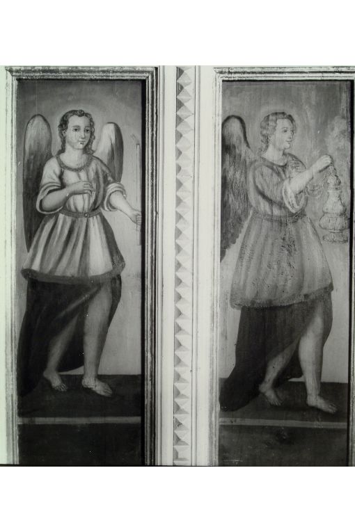 angelo con candela (dipinto) - ambito Italia meridionale (sec. XVIII)