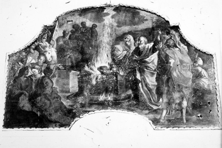 incontro di Elia con il re Achab (dipinto) di Lillo Saverio (sec. XVIII)