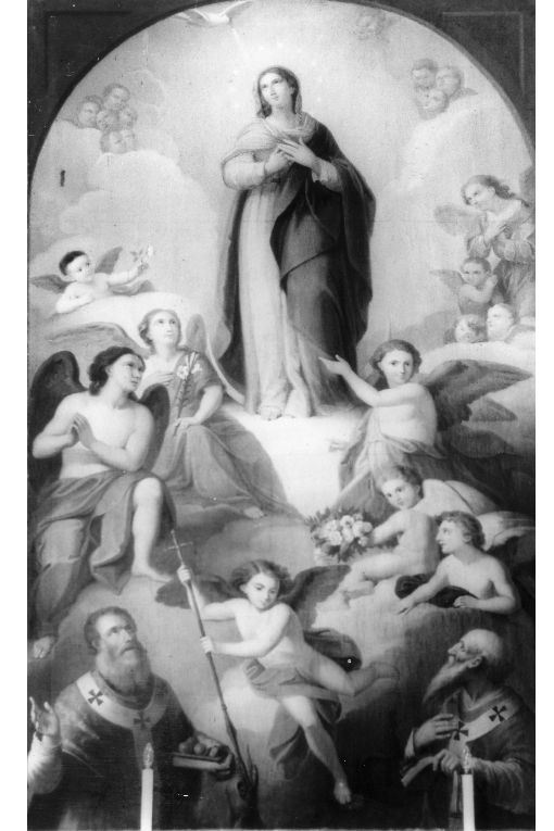 Madonna Immacolata con santi (dipinto) - ambito salentino (sec. XIX)
