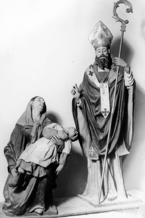 San Biagio guarisce un fanciullo (gruppo scultoreo) - ambito salentino (sec. XIX)
