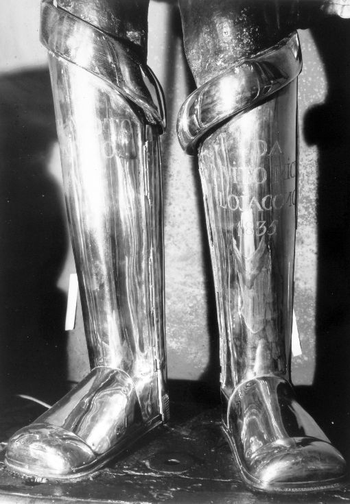 Stivali (addobbo di statua) - manifattura napoletana (sec. XIX)