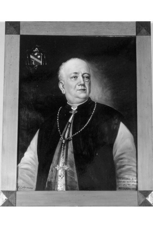 ritratto di monsignor Francesco Bux (dipinto, opera isolata) di Colonna Nicola (sec. XX)