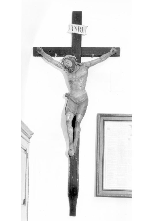 Cristo crocifisso (croce processionale, opera isolata) - produzione Italia meridionale (seconda metà sec. XVII)