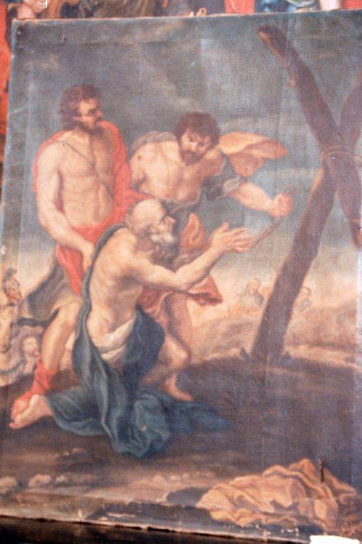 crocifissione di Sant'Andrea (dipinto) - produzione pugliese (prima metà sec. XVIII)