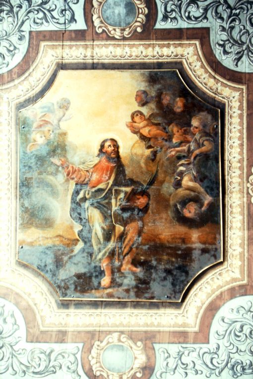 San Modesto e angeli (dipinto) di Alvese Luca (sec. XVIII)