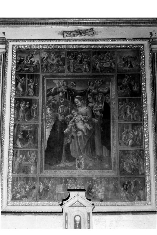 Madonna del Rosario con santi (dipinto) - ambito Italia meridionale (sec. XVII)