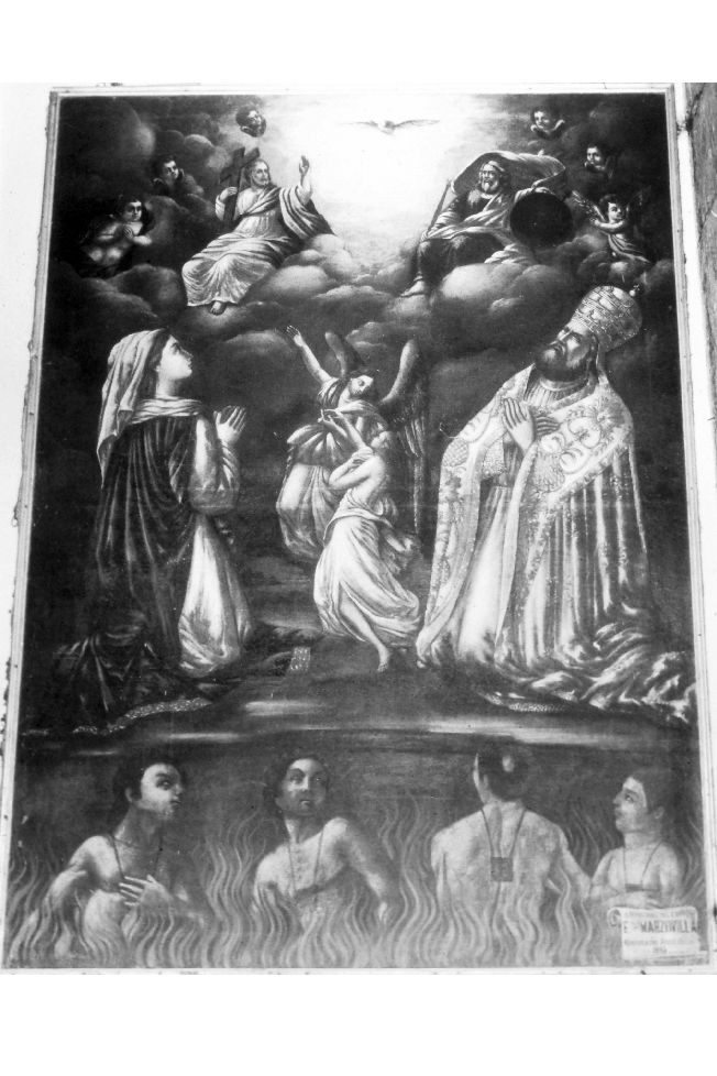 Madonna e San Gregorio (dipinto) di Marinelli Michele (sec. XIX)