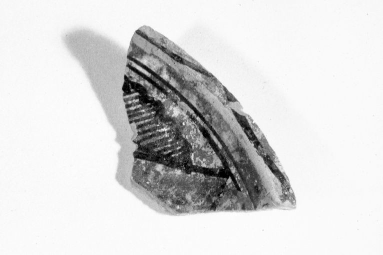 motivo decorativo fitomorfo (ciotola, frammento) - produzione apulo-lucana (sec. XIII)