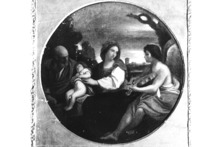Riposo nella fuga in Egitto (dipinto, opera isolata) - ambito napoletano (fine sec. XVII)