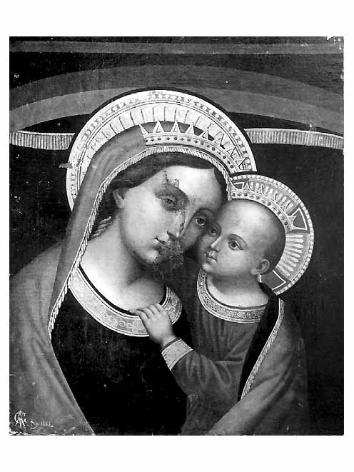 Madonna del Buon Consiglio, Madonna con Bambino (dipinto) di Albrizio F.G (sec. XIX)