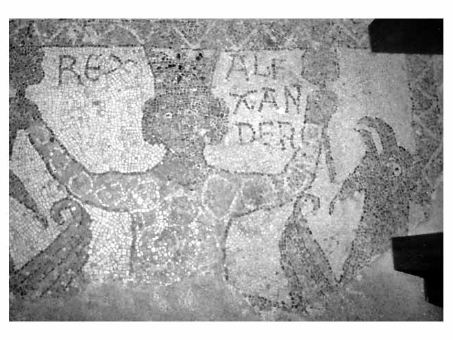 Alessandro Magno (pavimento, frammento) - ambito pugliese (seconda metà sec. XII)