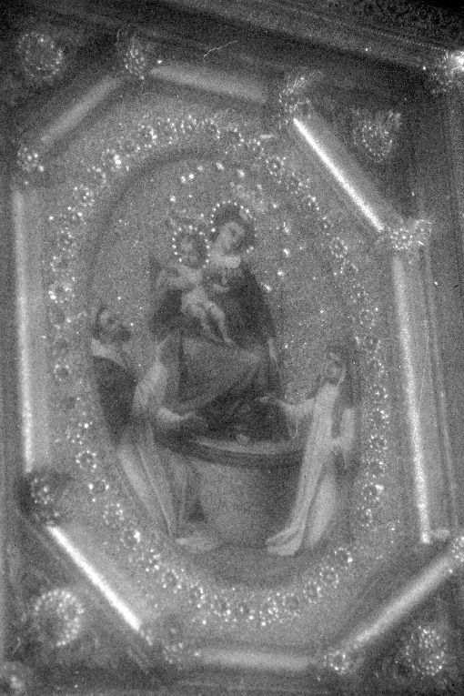 Madonna del Rosario con San Domenico e Santa Caterina da Siena (dipinto) - ambito pugliese (fine/inizio secc. XIX/ XX)