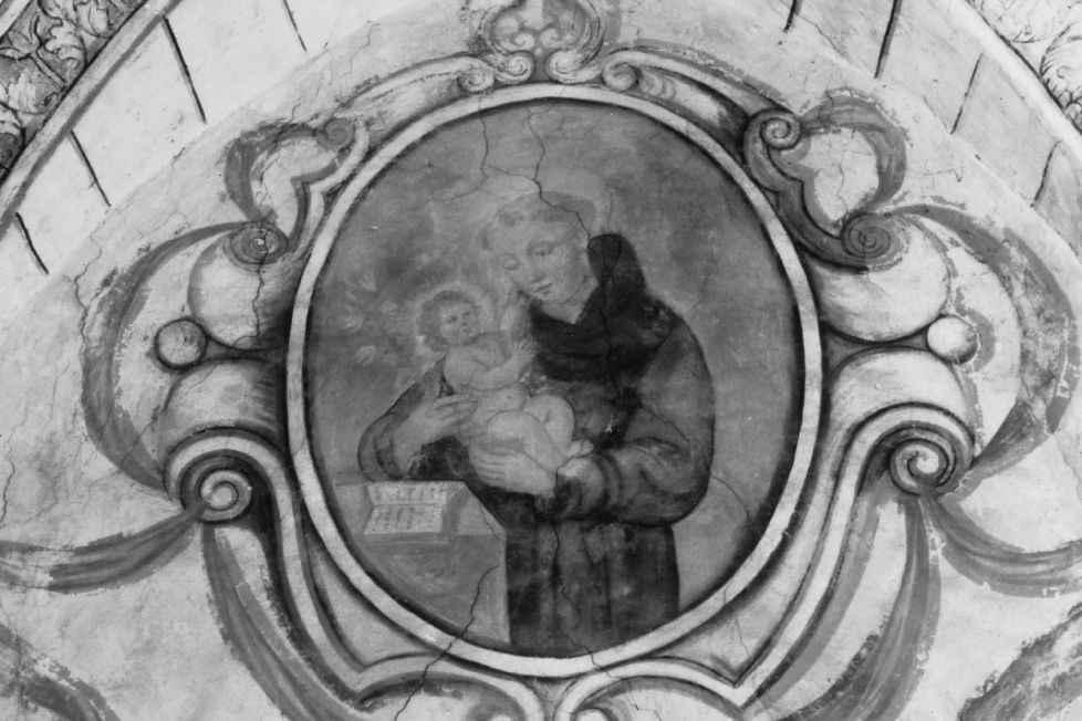 Sant'Antonio da Padova con il bambino (dipinto) - produzione pugliese (sec. XVIII)