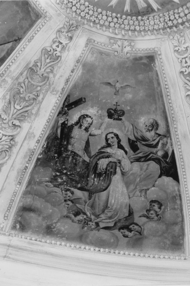 incoronazione di Maria Vergine (dipinto) di Abbruzzese L (sec. XIX)