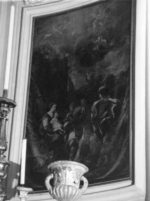 Adorazione dei Magi, adorazione dei Re Magi (dipinto) di Lanari Paolo (fine sec. XVIII)