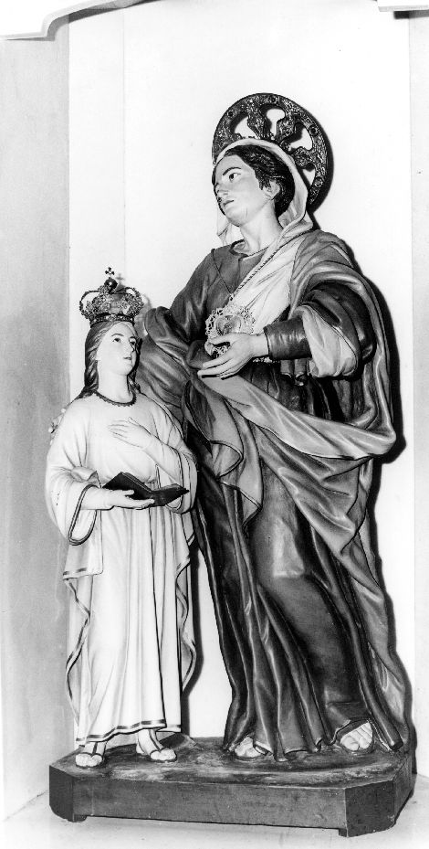 Maria Vergine bambina e Sant'Anna (gruppo scultoreo) - produzione pugliese (sec. XIX)