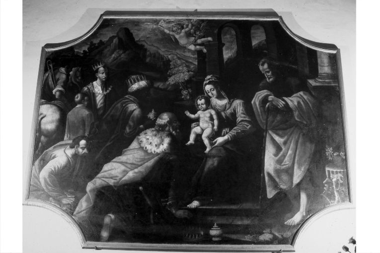 adorazione dei Re Magi (dipinto) - ambito Italia meridionale (fine/inizio secc. XVII/ XVIII)