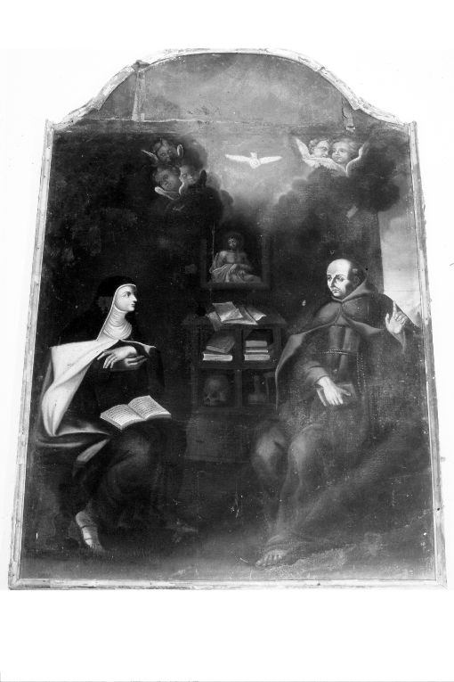 Santa Teresa del Bambin Gesù e san Pietro d'Alcantara (dipinto) - ambito francescano (sec. XVIII)