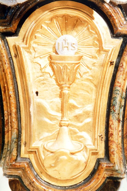 calice eucaristico (sportello di tabernacolo) di Orfano Emanuele (seconda metà sec. XIX)