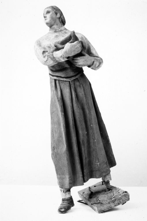 pastorella (statuetta di presepio) - ambito salentino (sec. XX)