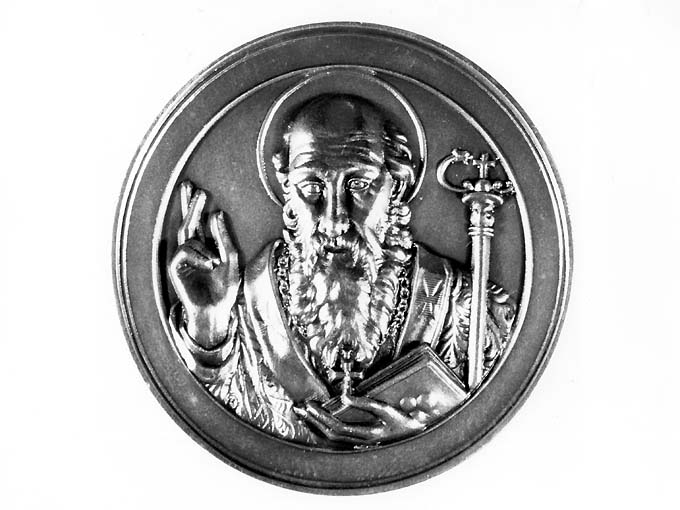 San Nicola di Myra benedicente (medaglia) - manifattura italiana (sec. XIX)