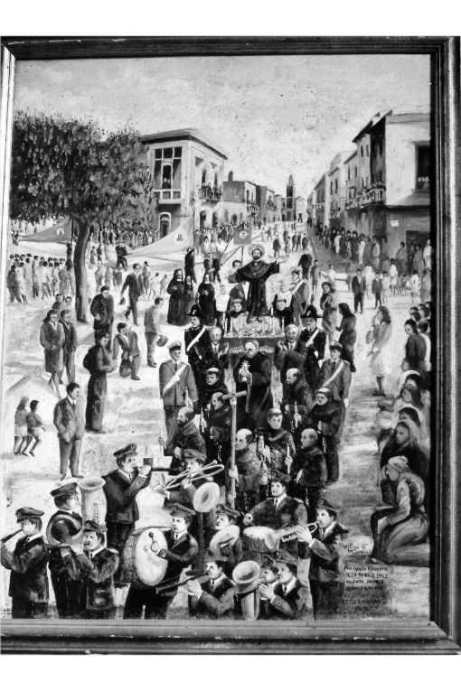 Processione per il Santo Patrono (dipinto) di De Rosa (sec. XX)