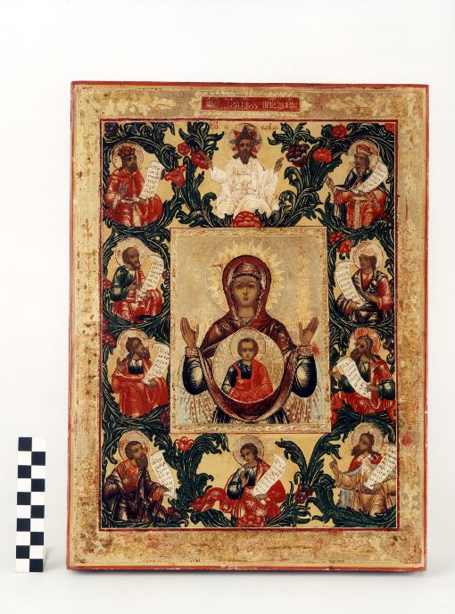 Madonna con Bambino, i Profeti e l'Albero di Iesse (dipinto) - ambito russo (sec. XVIII)