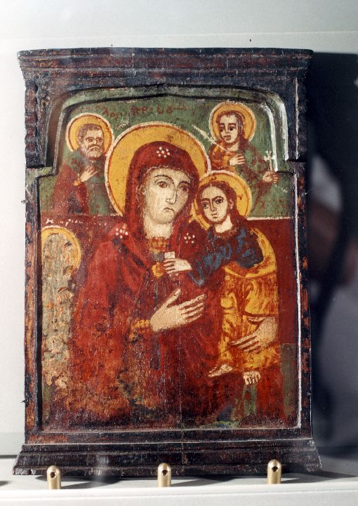 Madonna Odegitria, Madonna con Bambino e Santi (dipinto) - ambito adriatico (sec. XVIII)